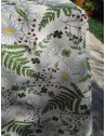 Rectangular Cotton Tablecloth with DAISIES AND FLOWERS Pattern in All Sizes 100% Cotton.... MADE IN ITALY!!!!!