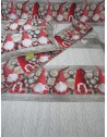 GNOMO Patterned 100% Flannel Bed Set Color: Red Double-Single-Half Square....MADE IN ITALY!!!!!