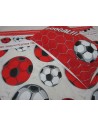 Bed set with FOOTBALL TEAMS pattern Red/Black color Single-Double-Half Square 100% Cotton ...MADE IN ITALY!!!..