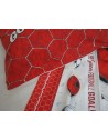 Bed set with FOOTBALL TEAMS pattern Red/Black color Single-Double-Half Square 100% Cotton ...MADE IN ITALY!!!..