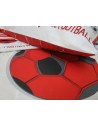 Bed set with FOOTBALL TEAMS pattern Red/Black color Single-Double-Half Square 100% Cotton ...MADE IN ITALY!!!..