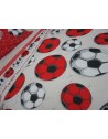 Bed set with FOOTBALL TEAMS pattern Red/Black color Single-Double-Half Square 100% Cotton ...MADE IN ITALY!!!..