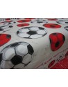 Bed set with FOOTBALL TEAMS pattern Red/Black color Single-Double-Half Square 100% Cotton ...MADE IN ITALY!!!..