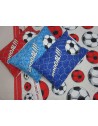 Bed set with FOOTBALL TEAMS pattern Red/Black color Single-Double-Half Square 100% Cotton ...MADE IN ITALY!!!..