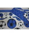 FOOTBALL TEAMS fantasy bed set Color Black/Light Blue Single-Double-Half Square 100% Cotton ...MADE IN ITALY!!!..