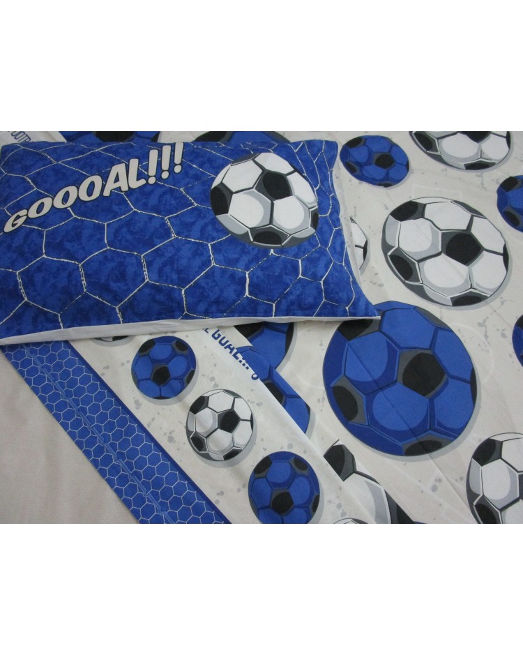 Parure de lit fantaisie ÉQUIPES DE FOOTBALL Couleur Noir/Bleu Clair Simple-Double-Moitié Carré 100% Coton ...FABRIQUÉ EN