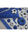 Parure de lit fantaisie ÉQUIPES DE FOOTBALL Couleur Noir/Bleu Clair Simple-Double-Moitié Carré 100% Coton ...FABRIQUÉ EN