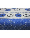 FOOTBALL TEAMS fantasy bed set Color Black/Light Blue Single-Double-Half Square 100% Cotton ...MADE IN ITALY!!!..
