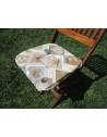 Stuhlbezug...Maße 40x40..SHABBY YELLOW HEARTS Design...HERGESTELLT IN ITALIEN...100 % BAUMWOLLE