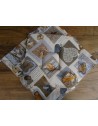 Stuhlbezug...Maße 40x40..SHABBY YELLOW HEARTS Design...HERGESTELLT IN ITALIEN...100 % BAUMWOLLE