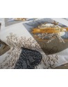 Stuhlbezug...Maße 40x40..SHABBY YELLOW HEARTS Design...HERGESTELLT IN ITALIEN...100 % BAUMWOLLE