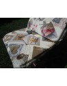 Chair cover...Measures 40x40..SHABBY YELLOW HEARTS design...MADE IN ITALY...100% COTTON