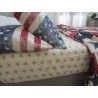 Parure de lit design AMERICA 100% coton DOUBLE.SINGLE. CARRÉ ET DEMI