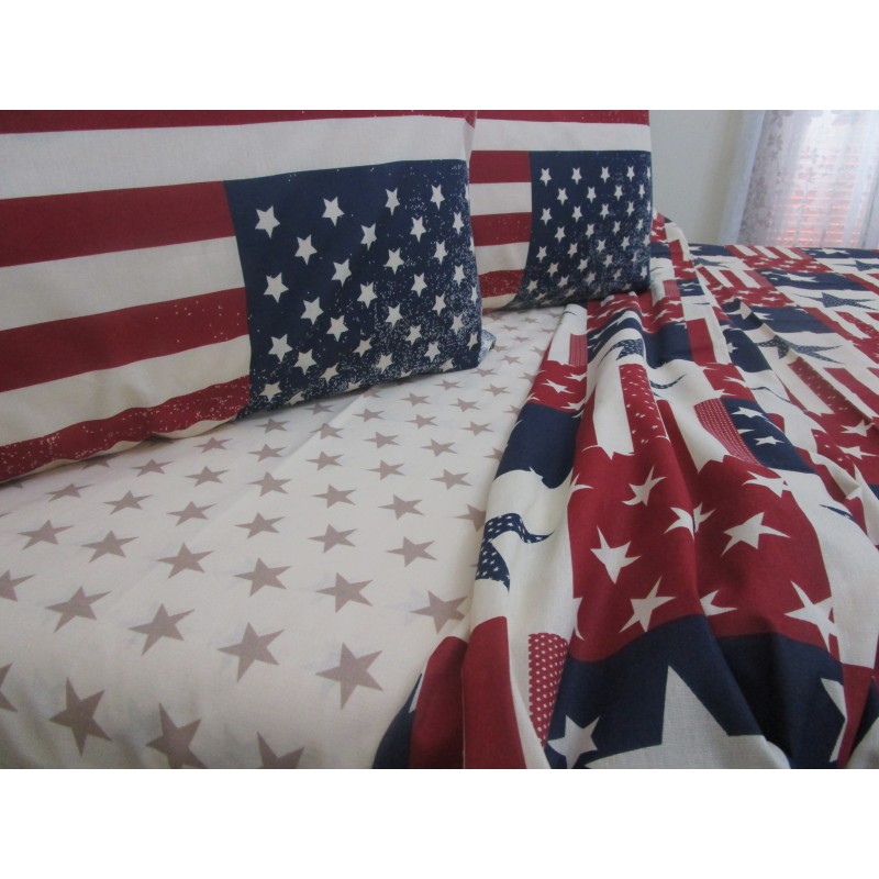 AMERICA Design Bed Set 100% cotton DOUBLE.SINGLE. SQUARE AND A HALF