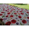 Rechteckige Baumwoll-Tischdecke mit farbigem Mohnblumen-Muster in allen Größen. 100 % Baumwolle.... HERGESTELLT IN ITALIEN!!!!!