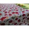 Rechteckige Baumwoll-Tischdecke mit farbigem Mohnblumen-Muster in allen Größen. 100 % Baumwolle.... HERGESTELLT IN ITALIEN!!!!!