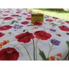 Rectangular Cotton Tablecloth with COLORED POPPIES Pattern in all sizes 100% Cotton.... MADE IN ITALY!!!!!