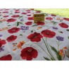 Rectangular Cotton Tablecloth with COLORED POPPIES Pattern in all sizes 100% Cotton.... MADE IN ITALY!!!!!