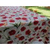 Nappe rectangulaire en coton avec motif coquelicots colorés dans toutes les tailles 100% coton.... FABRIQUÉE EN ITALIE !!!!!