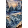 Ensemble housse de couette en impression numérique taille unique sac + taie d'oreiller 100% coton Design MONTAGNE ET