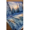 Ensemble housse de couette en impression numérique taille unique sac + taie d'oreiller 100% coton Design MONTAGNE ET
