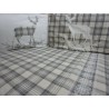 Copripiumino Matrimoniale Sacco+2Federe 100% In Flanella  Disegno TARTAN CERVO ....Colori:Beige-Azzurro-Rosso..MADE IN ITALY!!!