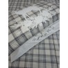 Copripiumino Matrimoniale Sacco+2Federe 100% In Flanella  Disegno TARTAN CERVO ....Colori:Beige-Azzurro-Rosso..MADE IN ITALY!!!