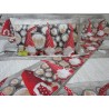 Copripiumino Matrimoniale Sacco+Federe 100% In Flanella Disegno GNOMO ROSSO....MADE IN ITALY!!!