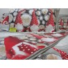 Doppelbett-Bettbezug + Kissenbezüge, 100 % Flanell, Motiv: Roter Zwerg....HERGESTELLT IN ITALIEN!!!