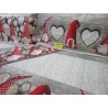 Doppelbett-Bettbezug + Kissenbezüge, 100 % Flanell, Motiv: Roter Zwerg....HERGESTELLT IN ITALIEN!!!