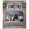Bettbezug + Kissenbezüge aus 100 % Baumwolle mit Digitaldruck im Hundefamilien-Design.... In allen Größen.!!!