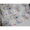 Fantasy-Bettgarnitur COLORED KOALA Single-Double-Half Square 100 % Baumwolle ...HERGESTELLT IN ITALIEN!!!..