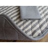 Set de table américain en coton Design RAYÉ.. Gris... Taille: 50x35... 100% Coton... FABRIQUÉ EN ITALIE..!!!