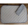Set de table américain en coton Design RAYÉ.. Gris... Taille: 50x35... 100% Coton... FABRIQUÉ EN ITALIE..!!!