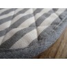Set de table américain en coton Design RAYÉ.. Gris... Taille: 50x35... 100% Coton... FABRIQUÉ EN ITALIE..!!!