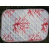 Set de Table Américain avec Serviette Design CORAIL Couleur : Bleu Clair et Rouge... Taille : 50x35...100% Coton ...FABRIQUÉ EN