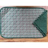 Tovaglietta Americana in Cotone Fantasia CUORICINI Colori:Beige-Verde..In DOUBLE-FACE..Misura:50x35..MADE IN ITALY!