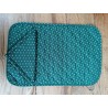 American Cotton Placemat with HEARTS Pattern Colours: Beige-Green..Double-sided..Size:50x35..MADE IN ITALY!