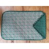 American Cotton Placemat with HEARTS Pattern Colours: Beige-Green..Double-sided..Size:50x35..MADE IN ITALY!