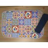American Quilted Cotton Placemat With 1 MAIOLICA Patterned Napkin. Size: 50x35..100% Cotton. MADE IN ITALY.!!