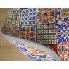 American Quilted Cotton Placemat With 1 MAIOLICA Patterned Napkin. Size: 50x35..100% Cotton. MADE IN ITALY.!!