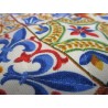 American Quilted Cotton Placemat With 1 MAIOLICA Patterned Napkin. Size: 50x35..100% Cotton. MADE IN ITALY.!!