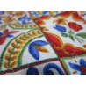American Quilted Cotton Placemat With 1 MAIOLICA Patterned Napkin. Size: 50x35..100% Cotton. MADE IN ITALY.!!