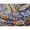 American Quilted Cotton Placemat With 1 MAIOLICA Patterned Napkin. Size: 50x35..100% Cotton. MADE IN ITALY.!!