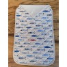 Napperon américain en coton matelassé avec serviette à motif MER ET POISSON COULEUR. Taille: 50x35.. FABRIQUÉ EN ITALIE..!!!!
