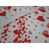 Completo letto Fantasia MONGOLFIERE e CUORI Colore Rosso Singolo-Matrimoniale-Piazza Mezza 100%Cotone ...MADE IN ITALY!!!..