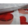 Completo letto Fantasia MONGOLFIERE e CUORI Colore Rosso Singolo-Matrimoniale-Piazza Mezza 100%Cotone ...MADE IN ITALY!!!..