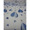 Completo letto Fantasia MONGOLFIERE e CUORI Colore Celeste Singolo-Matrimoniale-Piazza Mezza 100%Cotone ...MADE IN ITALY!!!..