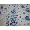 Completo letto Fantasia MONGOLFIERE e CUORI Colore Celeste Singolo-Matrimoniale-Piazza Mezza 100%Cotone ...MADE IN ITALY!!!..