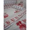 Bed Set in 100% Cotton Reindeer Pattern with SCARF....Single-Double-Half Square....MADE IN ITALY!!!!!